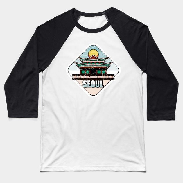 Seoul South Korea Baseball T-Shirt by Mandra